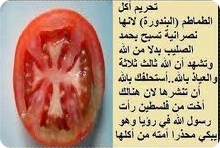 گوجه فرنگی مسیحی است و خوردن آن برای مسلمانان حرام است !