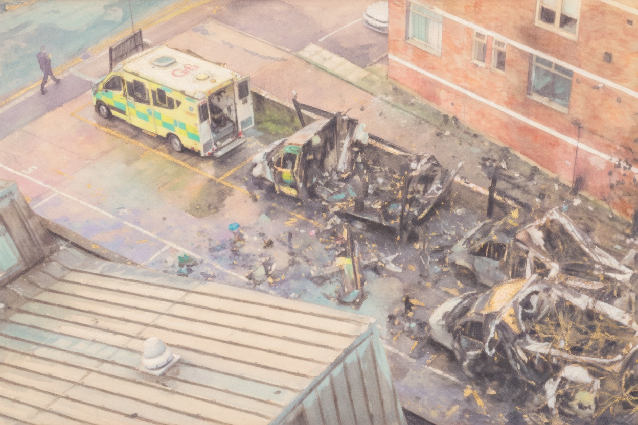 آتش‌سوزی عمدی در آمبولانس‌های یک سازمان یهودی در لندن