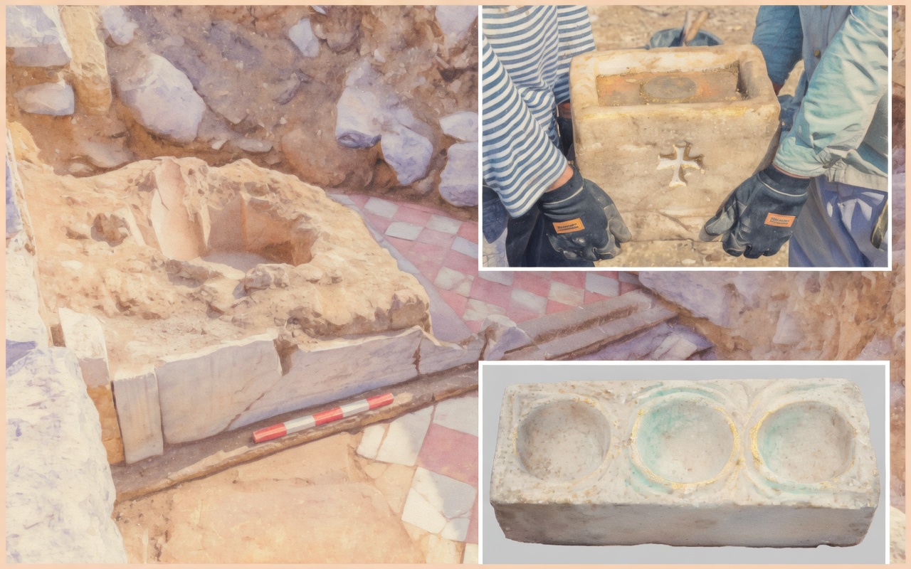 کشف بلوک مرمرین ۱۴۰۰ ساله: نگاهی نو به آیین تعمید مسیحیان در دریای جلیل